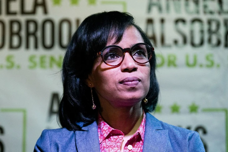 A portrait of Angela Alsobrooks showcasing her role as Prince George's County Executive while discussing angela alsobrooks net worth.