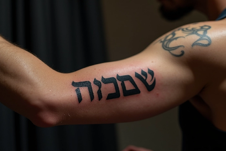 Price of a tattoo in Hebrew on arm קולין ברייס showing various designs and cost factors